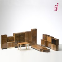 Funkcionalismus Illustration furniture set, functionalism