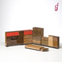 Funkcionalismus Illustration furniture set, functionalism