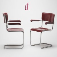 Funkcionalismus Chairs with armrests, functionalism