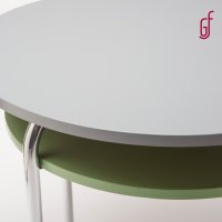 Funkcionalismus Runder Tisch mit Platte in ST34, funktionalismus