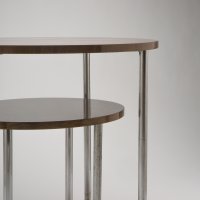 Funkcionalismus Round table with top plate on the stand Fb 54, functionalism